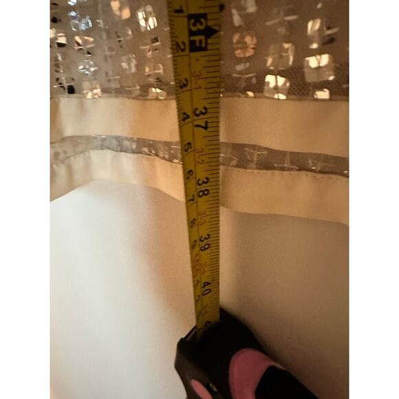 Calvin Klein Size 10 Cream Gold Sequin Tank Mini Dress Cocktail Party Birthday - Picture 9 of 10